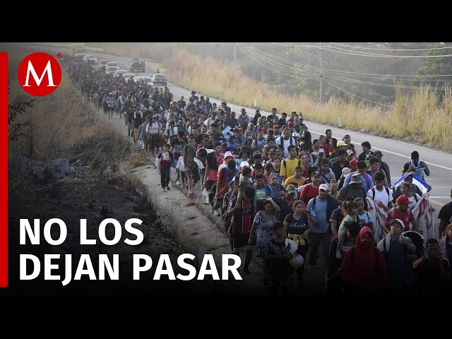 700 Elementos de seguridad son desplegados en Oaxaca para detener una caravana de migrantes class=