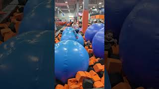 Boy Falls From Giant Balls, Repeatedly Bounces In Foam Pit