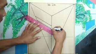 OPTICAL ILLUSION TRIANGLE 3D WALL PAINTING GEOMETRY | MURAL DINDING EFFECT 3D | DECORATION 3D