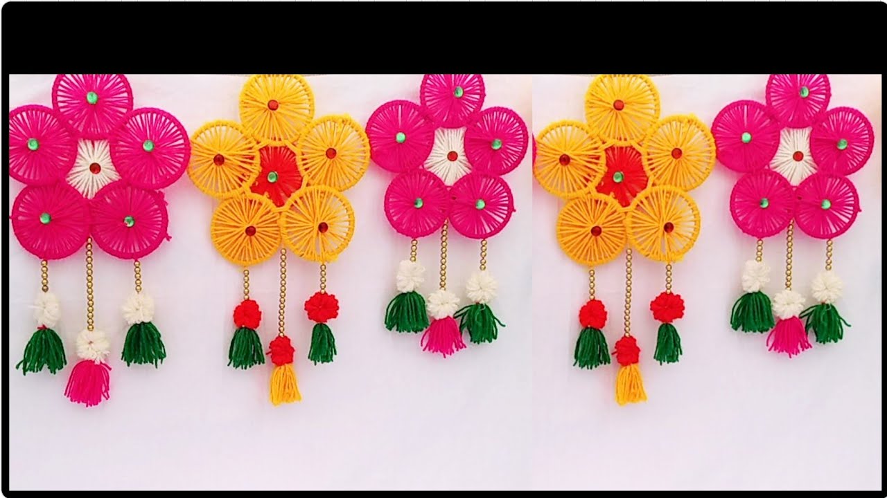 How To Make Door Hangings Toran At Home Bangles Craft Ideas