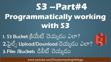 Day#09 | AWS S3 Part#4 Programmatically working with S3 | Cloud computing in telugu