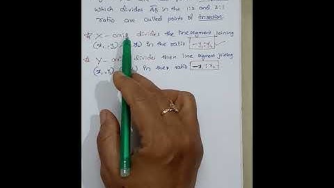 At what ratio two points divides X-axis and Y-axis //#maths_teaching_studio_class_11_12