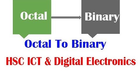 HSC ICT || Digital Electronics Bangla Tutorial || Octal To Binary