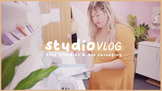 STUDIO VLOG | New Eco Packaging & Etsy Freebies