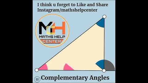 ||Complementary angle|| right angle triangle || Triangle|| Geometry || class 8th maths|| mathshelpce