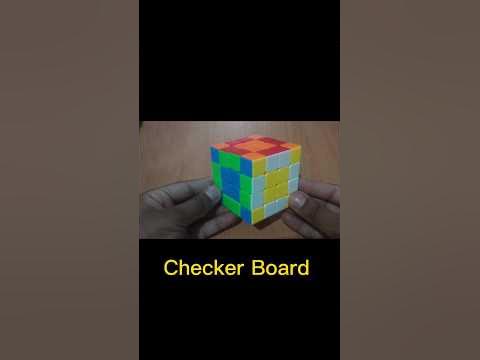 Easy Checker Board Pattern in 4x4 cube 👍 #cubetricks🎯...... - YouTube