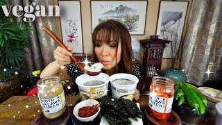 INSTANT RICE CAKE SOUP Mukbang (Tteok Guk 떡국)