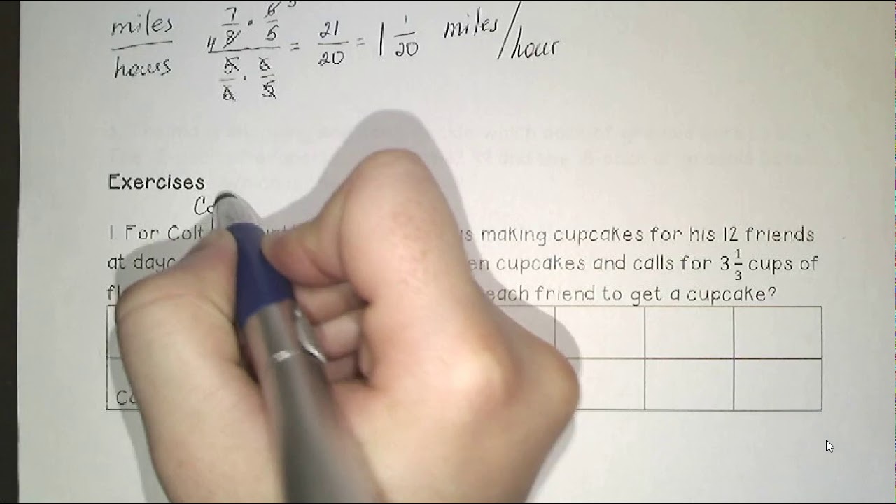 Grade 7 Module 1 Lesson 11: Ratios of Fractions and Their Unit Rates