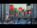 4K HDR - Tokyo, Shinjuku Sunset Walk