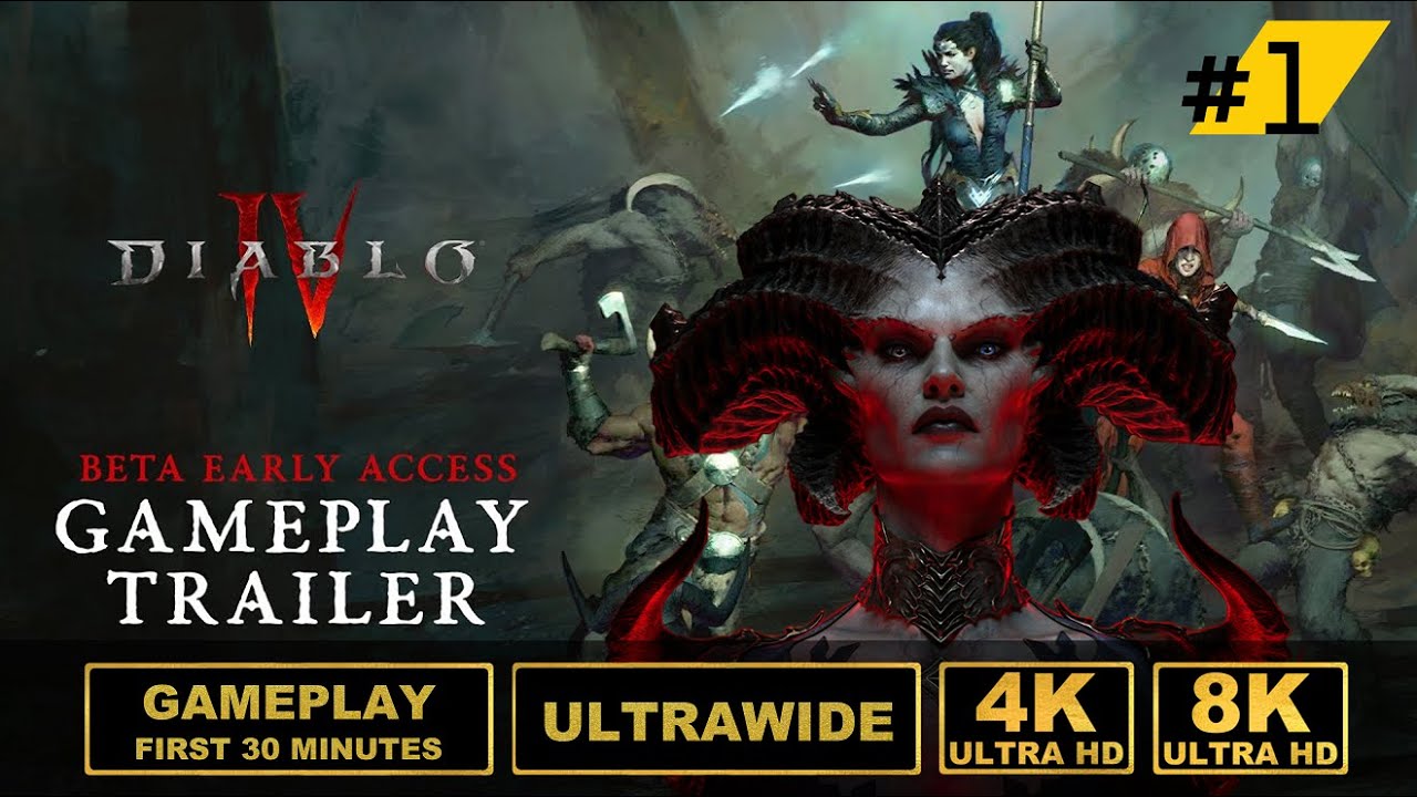 Diablo 4 ultrawide Gameplay  -  Watch here the first full 30 minutes !