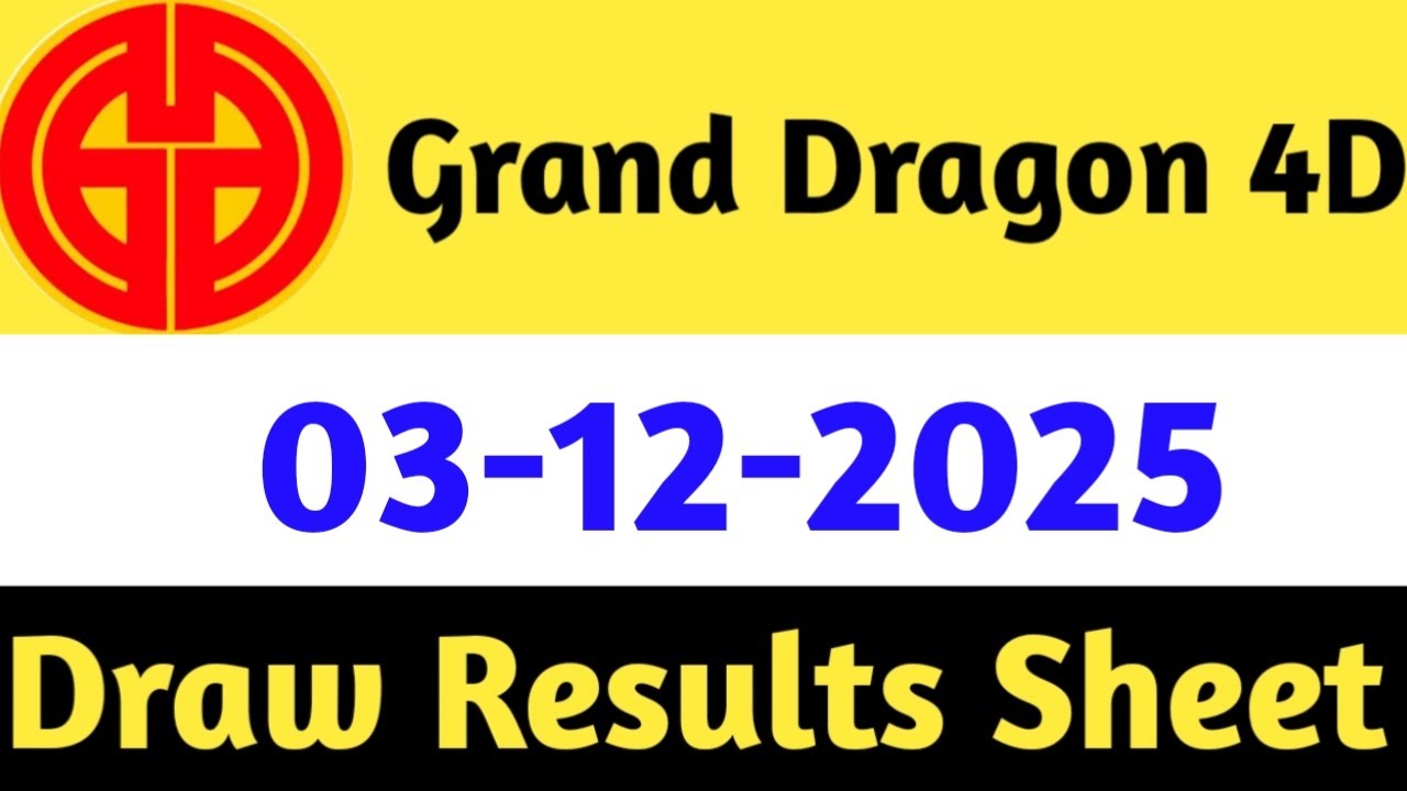 03-12-2025 Grand Dragon Today 4D Results | 4d Malaysia  Live Today | Today 4d Result Live