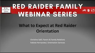 What to Expect at Red Raider Orientation 2-day Sessions 2026