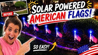 Solar American Flag Lights Review | Perfect for 4th of July & Memorial Day! #ad