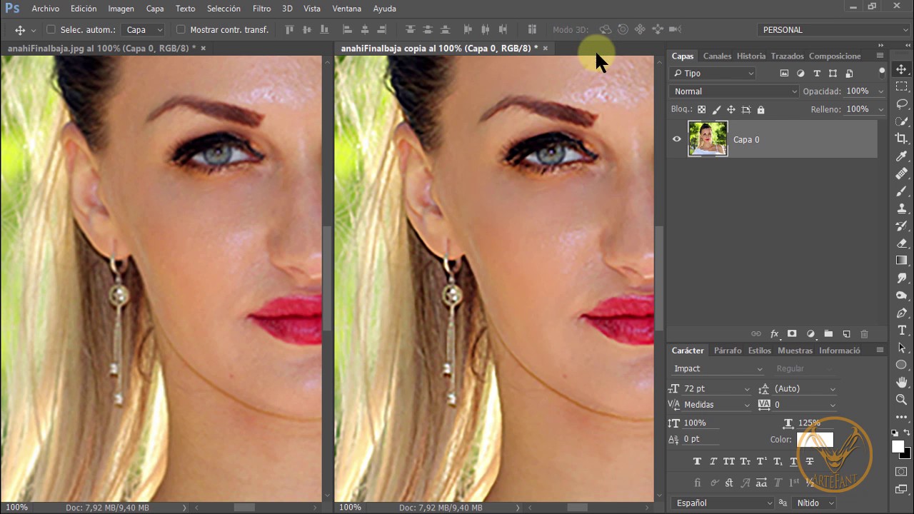 Reducir peso sin perder calidad photoshop