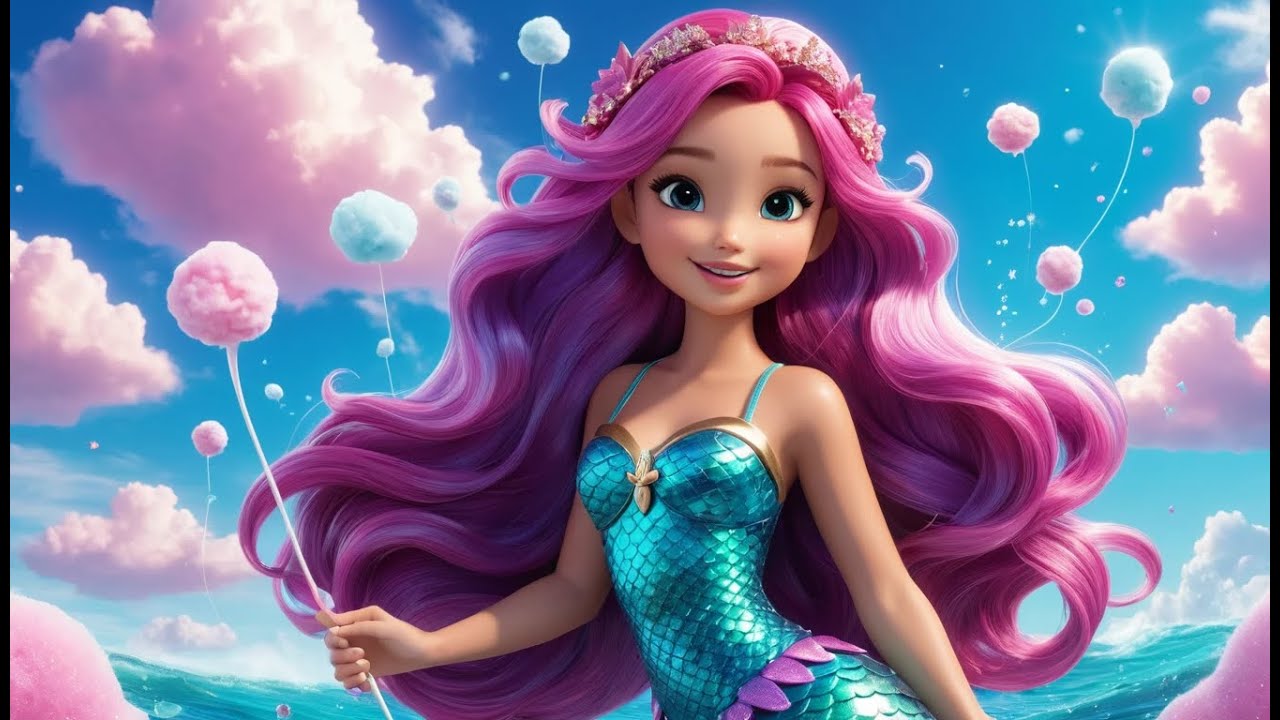 Mermaid Mia’s Cotton Candy Castle | Sweet Mermaid Song for Kids | Underwater Treat Adventure