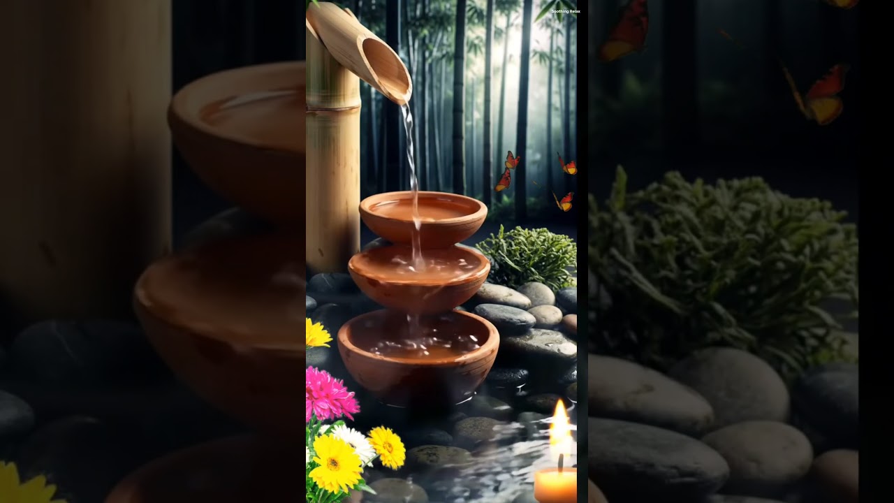 Nature’s Rhythm 🌧 Bamboo Water Meditation 
