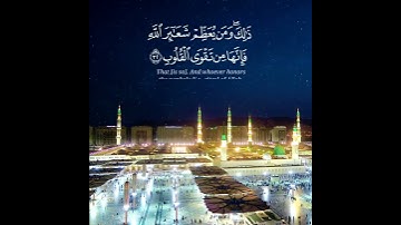 ( ذَٰلِكَ وَمَن يُعَظِّمْ شَعَائِرَ اللَّهِ فَإِنَّهَا مِن تَقْوَى الْقُلُوبِ ) القارئ / رعد الكردي