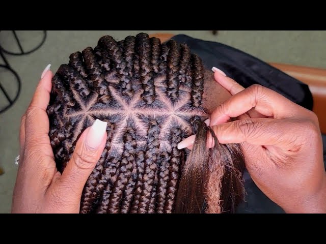 Unveiling the Enigmatic Beauty of Triangle Parts Knotless Braids