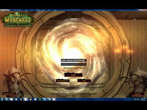 World of Warcraft : The Secrets of the Pantheon (Server) - Login Screen