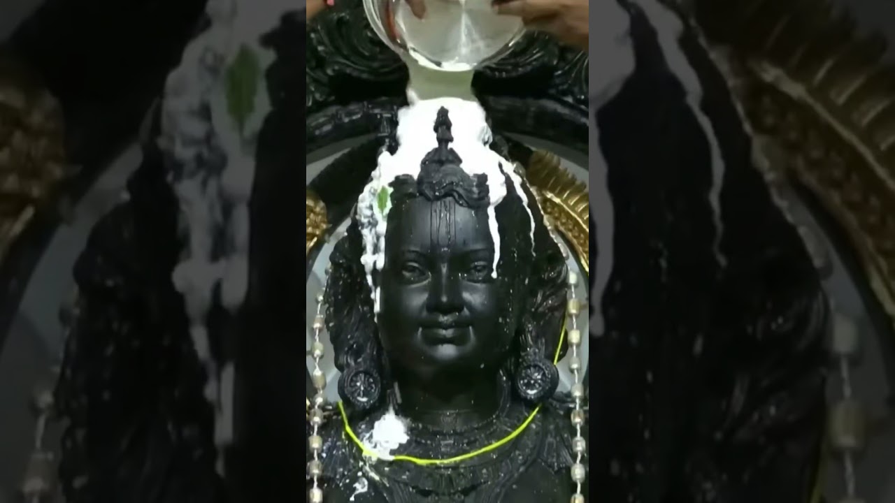 Ram Lala First Abhishek 🚩 Happy Ram Navami