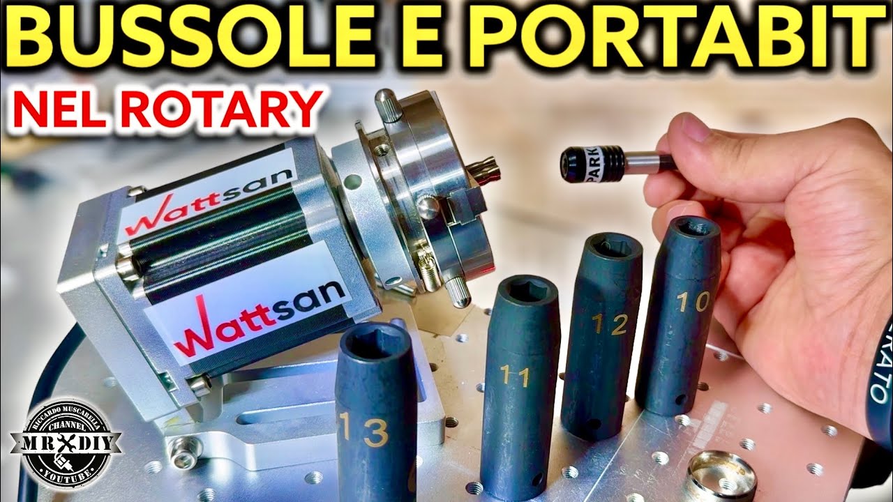 Porta inserti parkside e bussole impact nel Rotary Wattsan, Ma anche anelli ecc. Laser a fibra 30W