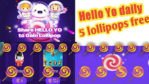 Hello Yo daily 5 lollipops free #Technical of duty