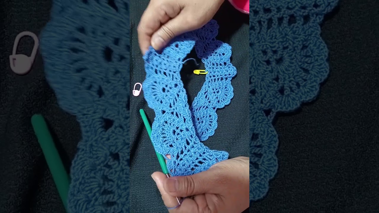 คลิปที่ 5 ถักเสื้อคอวีลายนกยูงถักด้วยไหมเส้น 20 ไม่อ้วนเข็มเงินเบอร์ 3.13