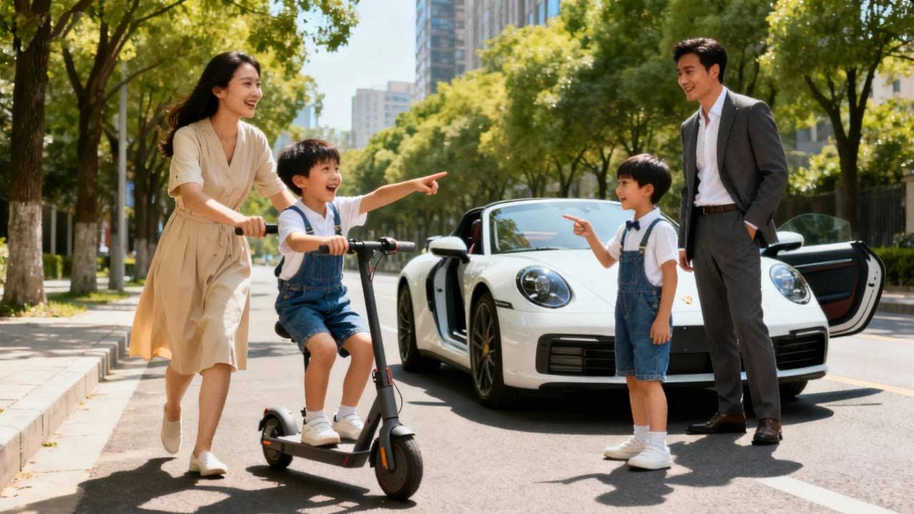 5yo boy meets his exact looklike boy. switch identities, defeat bad woman,  help parents reunite.