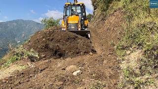 Summer Rain Broke the Road JCB Fixing and Making Vehicle Drivable Road