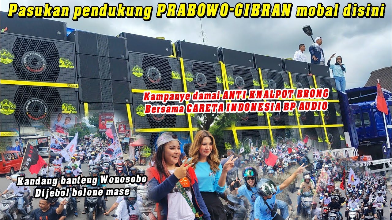 KAMPANYE SANTUN ANTI KNALPOT BRONG  BERSAMA CARETA BP AUDIO DAN RIBUAN  BOLONE KELILING WONOSOBO