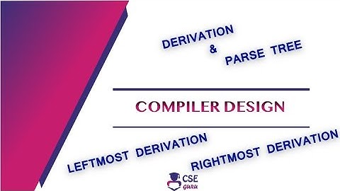 Derivation & Parse Tree | Left & Rightmost Derivation | Syntax Analyzer | Lec 11 | Compiler Design