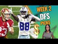 Crush Week 2 NFL DFS | Game-by-Game Guide to Stacks &amp; Values