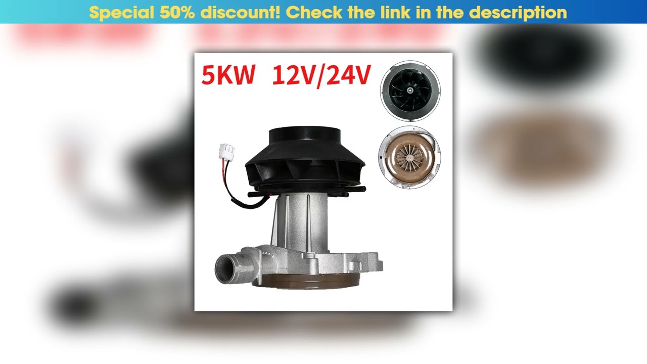 Get 12V/24V 5KW Air Parking Heater Blower Combustion Fan Assembly Motor Start Engine Parts Diesel A