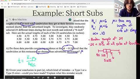 9.3a - Significance Tests for a Population Mean