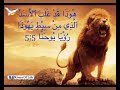 ه و ذ ا ق د غ ل ب الأ س د ال ذ ي م ن س ب ط ي ه وذ ا ه و ذ ا ق د غ ل ب الأ س د ال ذ ي م ن س ب ط ي ه وذ ا