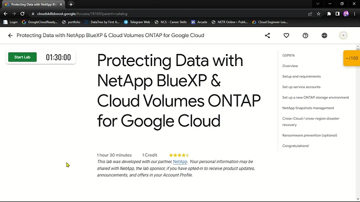 Protecting Data with NetApp BlueXP & Cloud Volumes ONTAP for Google Cloud || GSP876 || Solution
