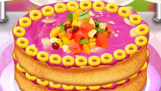 Princess Fruit&Nuts Cake Baking Game||Play Fun Cooking Cakes Kids Game||Princess Bed #Cake Design screenshot 5