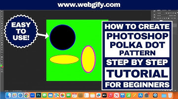 how to create in Photoshop polka dot pattern step by step tutorial #webgify institute online jobs