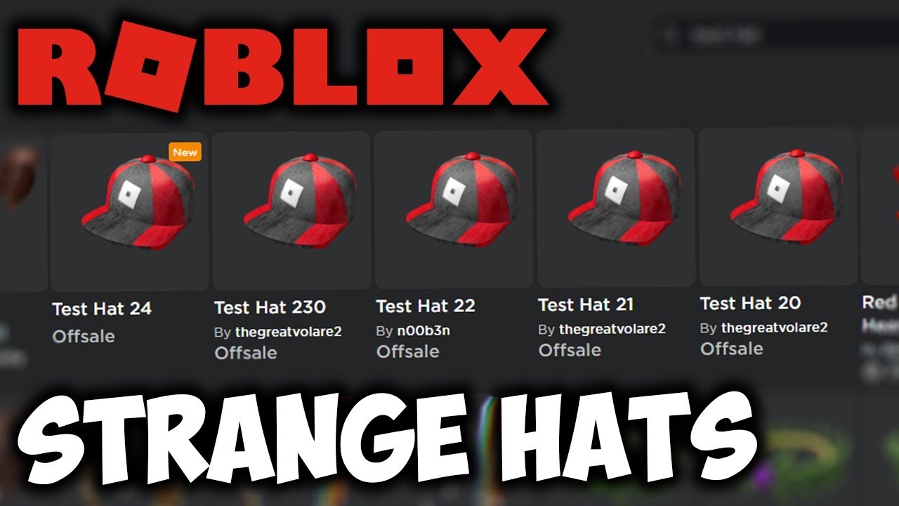 Roblox Made 5 Weird Test Hats Youtube - roblox r cap
