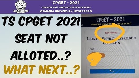 TS CPGET 2021 SEAT NOT ALLOTED.?//what to do Next.?🤔//TS CPGET 2021 2nd Phase Counselling..!