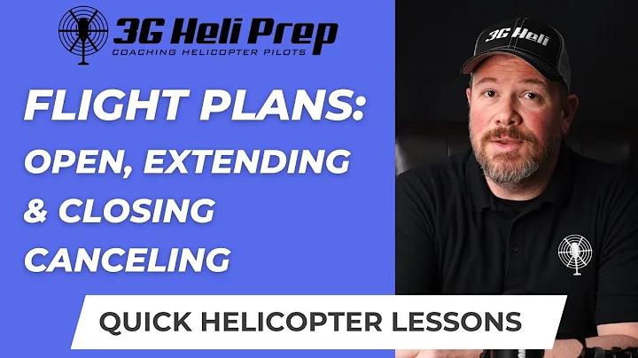 Managing VFR Flight Plans | Open, Extend, and Close Safely