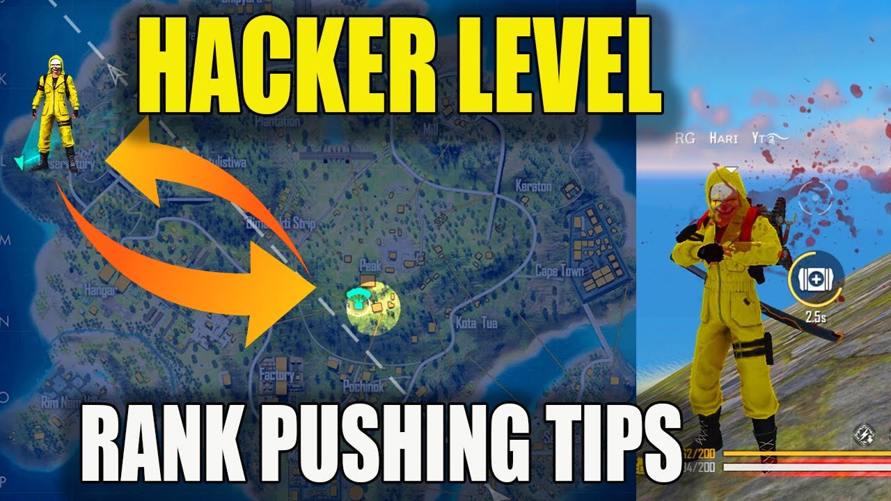 NO 1 HACKER GRANDMASTER TRICK[ RANK PUSHING] FREE FIRE BEST RANK ...