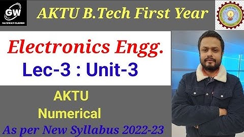 Lec-3 I Numerical Problems Based on Diode I Unit-1 Electronics Engineering I y Abhishek Aman Sir