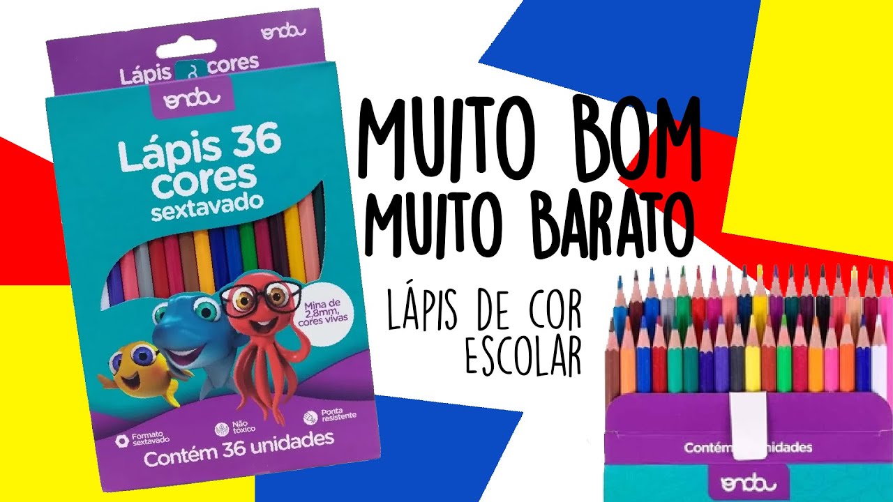 Lápis de Cor Onda - 36 Cores - Review