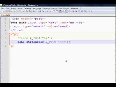01 - HTML Form Handling - Text Box use with PHP - Part 1 - YouTube image.
