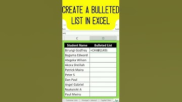 How to Create a Bulleted List in Excel