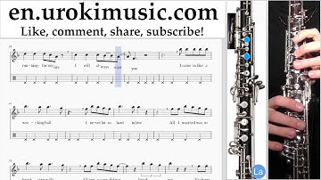 How to Play Oboe Miley Cyrus - Wrecking Ball Part#2 Melody School Learn Class Course Tutorial Sheet
