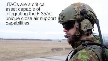 Estonian and U.S. SOF Joint Terminal Attack Controllers (JTAC) train alongside F-35s