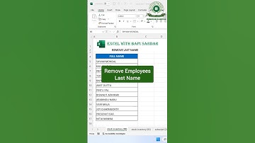 Remove Employees Last Name || #shorts #exceltips #exceltricks #trending #microsoftexcel