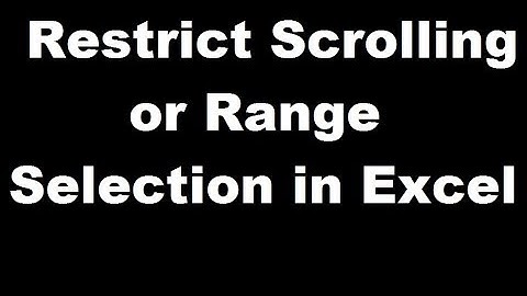 Scroll lock use in Excel | How to protect cells in excel without protecting sheet?